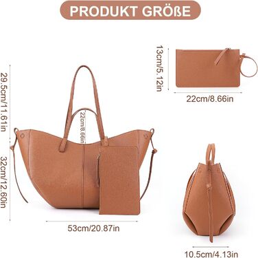 Сумка-сумка Жіноча сумка через плече Велика сумка шоппера PU шкіряна сумка через плече з ручкою гаманця сумки Велика сумка-сумка д