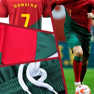 Футбольна майка для дітей, майка 7, футбольний комплект, що включає футбольну футболку, шорти, шкарпетки та щитки для гомілок, футболка для активного відпочинку для хлопчиків, розмір костюма 22, червоно-зелений