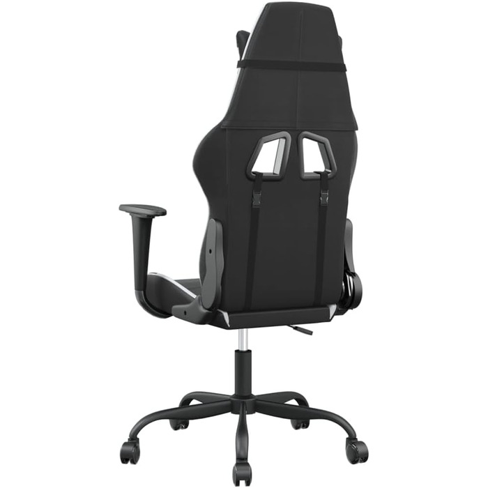 Ігрове крісло INLIFE чорно-біле зі штучної шкіри, Меблі, Крісла, Ігрові крісла, Біле, 16,1 кг, 3143646