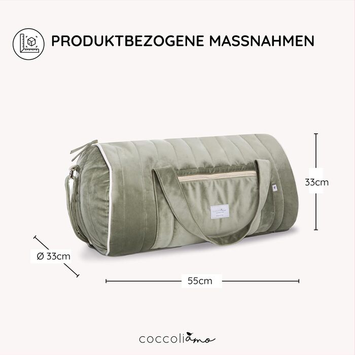 М'яка оксамитова лікарняна сумка Coccoliamo з туалетним приладдям, сумка для народження дитини для жінок, багатофункціональна сумк