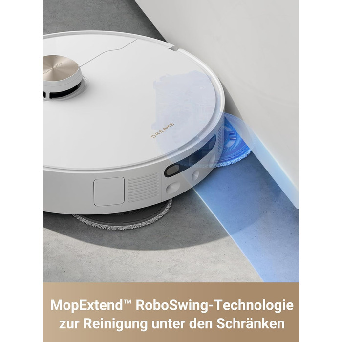 Робот-пилосос з функцією миття підлоги та підйомною шваброю, висувною та підйомною бічною щіткою, силою всмоктування 11 000 Па, са