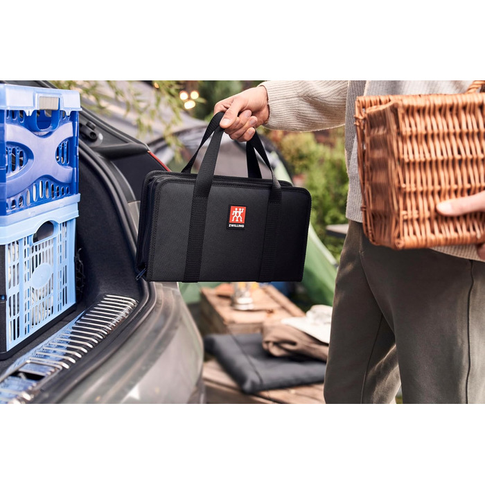 Набір ножів ZWILLING Four Star Traveller Set/Knife Set із 7 предметів для кемпінгу, набір із 3 ножів, обробна дошка, ніж офіціанта, ножиці та сумка для перенесення