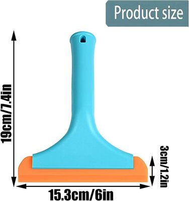 Маленький знімач вікон автомобіль, нековзний знімач вікон, стійкий до подряпин, силіконовий знімач вікон, знімач маленький для автомобіля для миття скла, дзеркала, плитки, очищення скла, 3 шт.