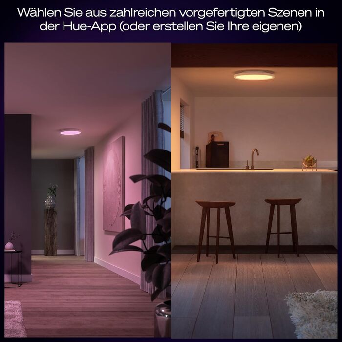 Стеля світлодіодний світильник Philips Hue Devote Slim, S, круглий 291 мм, білий