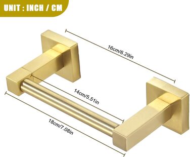 Тримач для туалетного рушника, настінний, матоване золото, подвійна стійка, поворотний, квадратний, алюмінієвий тримач для туалетного рушника для ванних кімнат, золото