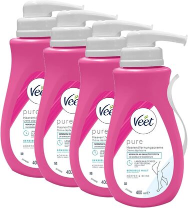 Крем для видалення волосся Veet Sensitive (400 мл (4 упаковки))