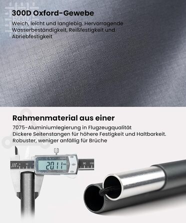 Складане похідне ліжко, портативне кемпінгове ліжко, легке, складне кемпінгове ліжко до 180 кг для намету, для активного відпочинку на природі, для подорожей, саду, офісу (190 70 18 см) сірого кольору