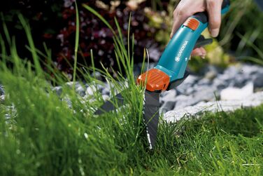 Обертові ножиці для трави Gardena Comfort Газонні ножиці з обертовими на 360 лезами для правшів та лівшів, зубчасте лезо для точного стрижки, антипригарне покриття, зручна рукоятка (8734-20) Обертові ножиці для трави Comfort (в упаковці) Поодинокі