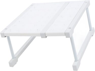 Органайзер для гардеробу, полиця для шафи, розширюване місце для зберігання зі сталевим каркасом, регульована полиця для кухонної шафи для дому, спальні, ванної кімнати (довжина 2738 см)