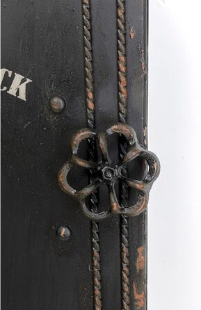 Сейф-скринька для ключів Kare Design, чорний, 324x13 см, шафа для зберігання, з 6 гачками, сталевий корпус, вінтажний, для вхідної зони