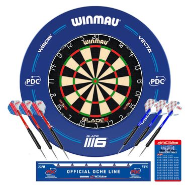 Професійна щетинна мішень для дартсу WINMAU Blade 6 - Офіційна специфікація турніру. Набір Blade 6 PDC.