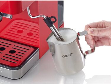Кавоварка для еспресо Graef Salita з тримачем для сита Red 1400 Вт
