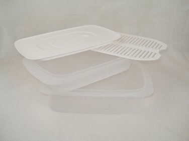 Контейнер TUPPERWARE Cool&39N Fresh 1.5 л 700 мл кришка Climate Lid White решітка свіжості White