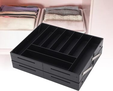 Багаторівневий розширюваний органайзер для столу Naroote, розширюваний органайзер для столу з міцного пластику, багатофункціональний для кухні (ЧОРНИЙ) чорний