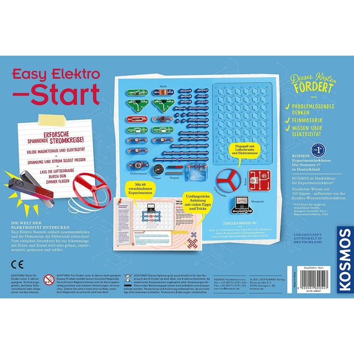 Набір для експериментів Easy Elektro Start KOSMOS, основи електрики