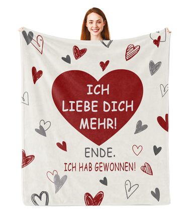 Подарункова ковдра на День святого Валентина, подарунки &quotЯ тебе кохаю&quot для жінок/чоловіків, подарунок кохання для неї, подарунок на річницю для неї/нього, подарунки на річницю весілля, ковдра з написом &quotЯ тебе кохаю&quot 150x130 см, подарунок 