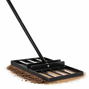 Вирівнювач газону Rasen Rakel 75 x 25 см, сталевий, з ручкою 170 см - інструмент для планування та вирівнювання газонів у саду