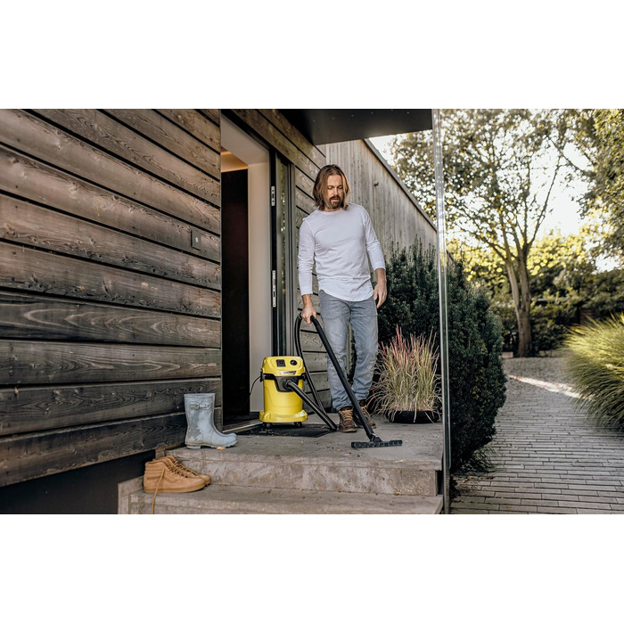 Пилосос для сухого та вологого прибирання Krcher WD 3 P V-19/4/20, вкл. картриджний фільтр, флісовий фільтрувальний мішок, 1000 Вт