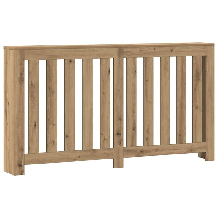 Кришка радіатора, Сучасна кришка радіатора з рейками для вітальні, Кришка радіатора, Дуб ремісника 149x20x82 см, Матеріал на основі дерева