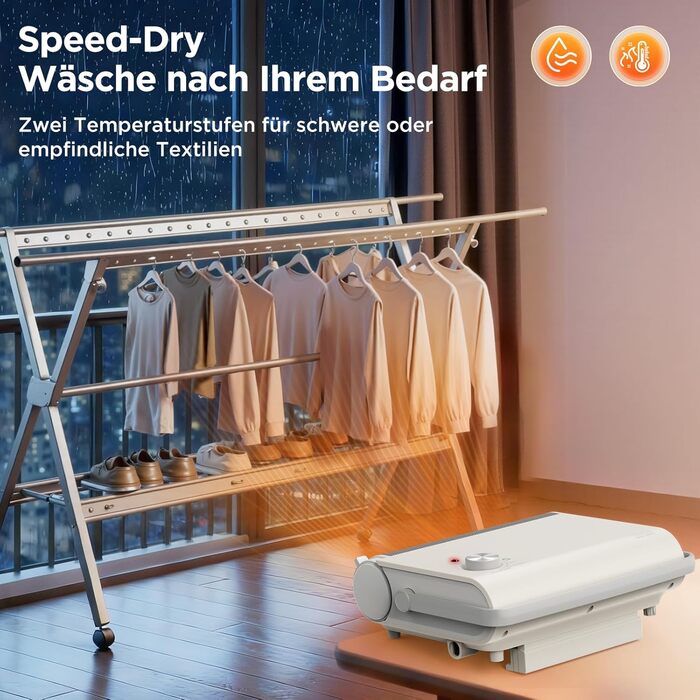 Енергозберігаючий вентилятор-обігрівач для ванної кімнати, настінний вентилятор Sandrem потужністю 2000 Вт для площі приблизно 30 кв.м, портативний керамічний вентилятор-обігрівач, сушить одяг з термостатом, має режими охолодження та теплого повітря, захи