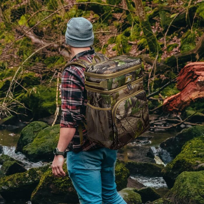 Рюкзак Великий утеплений камуфляж із охолоджувальним відділенням для чоловіків і жінок - Ідеальний пікнік Подорож Кемпінг Тактичний пляж, 54 Cans Thermal Cooler Bag