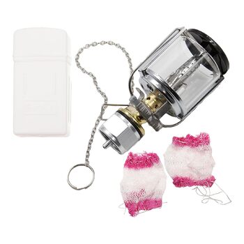 Портативний газовий ліхтар Healifty з пропаном та кришкою для кемпінгу, виготовлений з нержавіючої сталі, нейлону та пластику, для наметів на відкритому повітрі та аварійного освітлення.