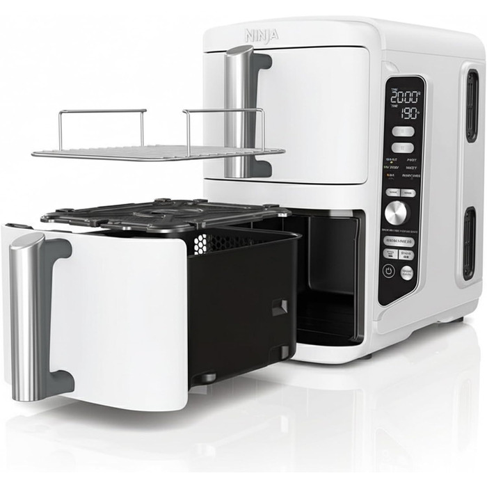 Подвійна аерофритюрниця Ninja SL400EUWH Foodi Dual Zone XL біла