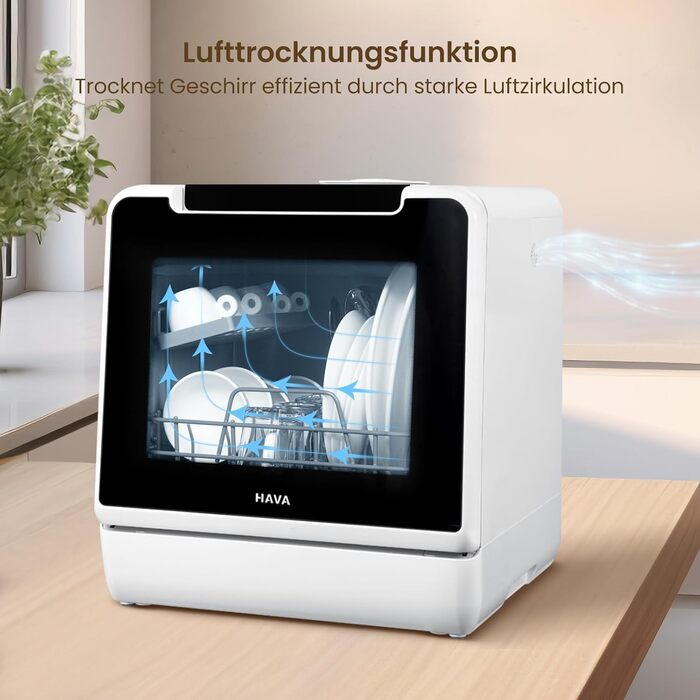 Настільна посудомийна машина HAVA, 8 програм, нова модель