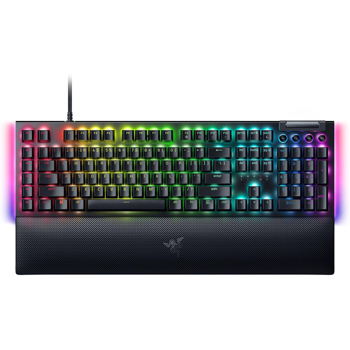 Механічна ігрова клавіатура з Razer Chroma RGB (механічні зелені перемикачі Razer, 6 виділених макроклавіш, накладки Doubleshot AB