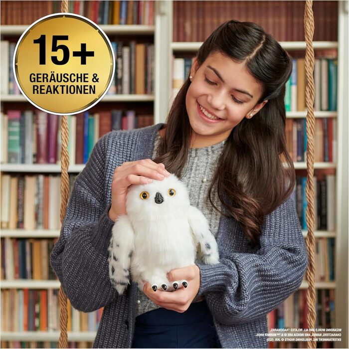 Чарівний світ Гаррі Поттера - інтерактивна плюшева сова Гедвіга з понад 15 звуками та рухами