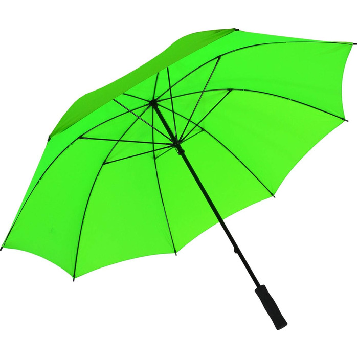 Повноволоконна парасолька для гольфу XXL 130 см легка штормова з м'яким зчепленням неоново-зеленого кольору