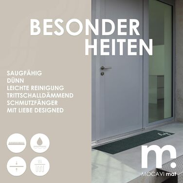 Килимок MOCAVI для взуття, паркування для взуття 30x100 см, що прається, теплого сірого кольору, Hej Scandi килим для взуття, довгий, вузький, без взуття, декоративна зона для приміщень, вулиці, килимок, для передніх дверей, багажника 30x100 см без бордюр