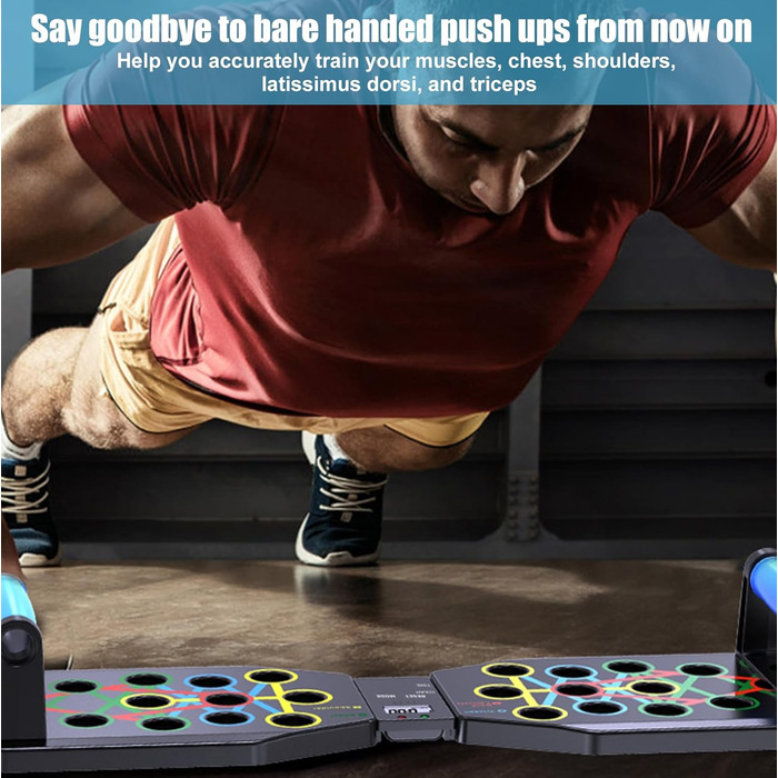 Набір преміум-дощок для віджимань, дошка для віджимань WIYETY з ручками для віджимань, дошка для віджимань для тренування всього тіла та ефективних віджимань