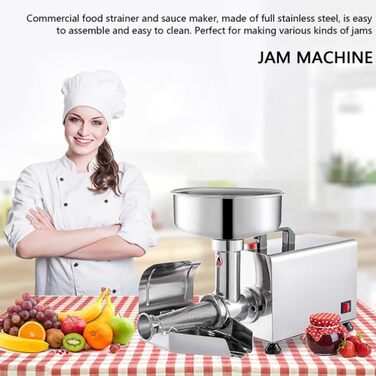 Електричний прес для фруктів, машина для просіювання, 90-160 кг/год, комерційне ситечко для харчових продуктів, соусник, нержавіюча сталь, інструмент для подрібнення помідорів