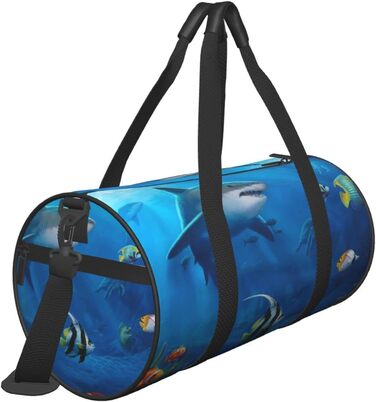 Спортивна сумка-мішок для подорожей Підводний світ, чорна, універсальний розмір, дорожня сумка на ніч