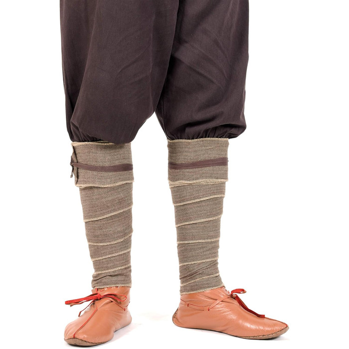 Середньовічні накидки на ноги Battle-Merchant для чоловіків та жінок, пара, візерунок &quotялинка&quot для середньовічних штанів або штанів вікінгів, бавовна, вікінги, LARP синій/натуральний