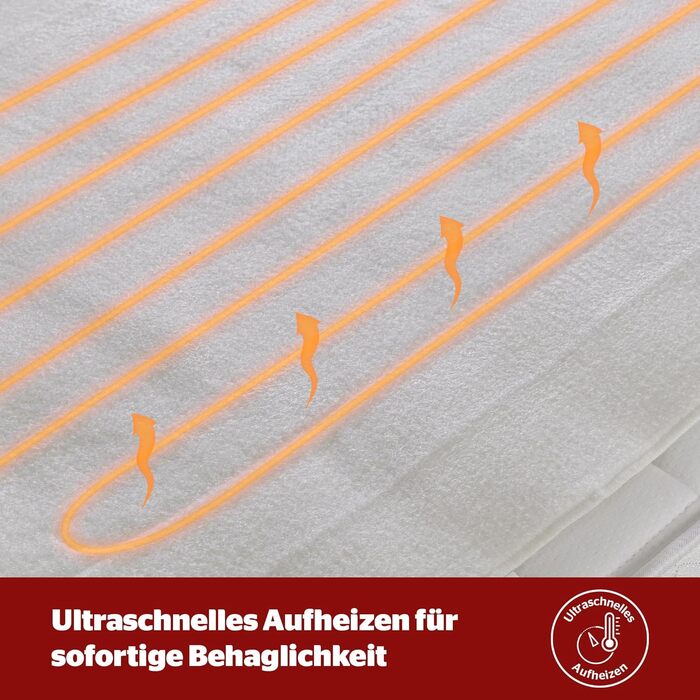 Підогріта підковдра Silentnight Comfort Control 140x150 см Підігріта ковдра з 3 режимами нагріву, надшвидкий нагрів, гумки, можна прати в пральній машині Підігрітий килимок для ліжка, нагрівальний килимок 140x150 см