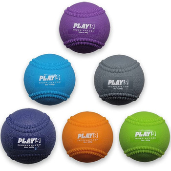 Набір обтяжених бейсбольних м&39ячів Plyoball (зі швами) для тренування кидків та швидкості з натяками, 6 шт., 9