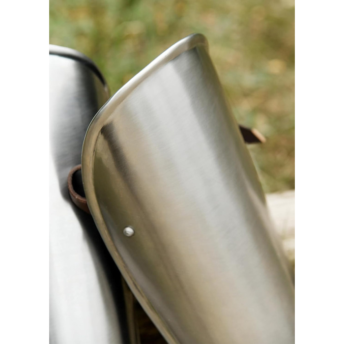 Бойовий торговець - Наголенники, пара, сталь 2 мм - Ножні трубки - середньовіччя, LARP