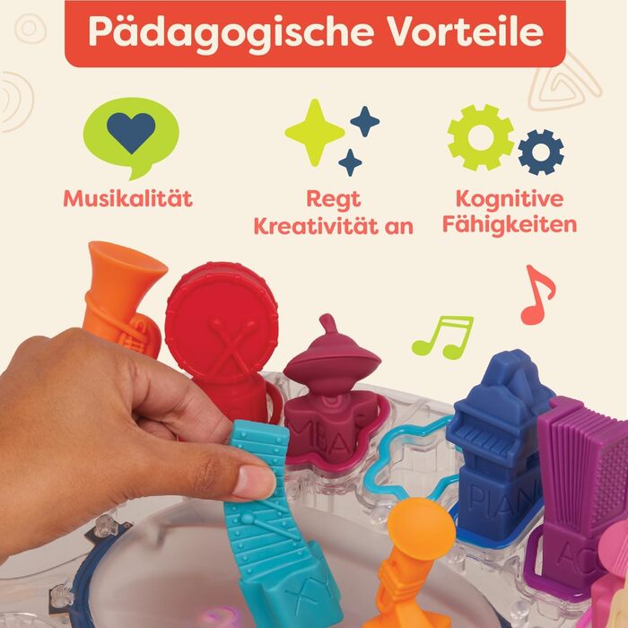 Іграшки B. Симфонічний музичний оркестр для дітей 13 музичних інструментів для класичної музики для немовлят і дітей Інтерактивна