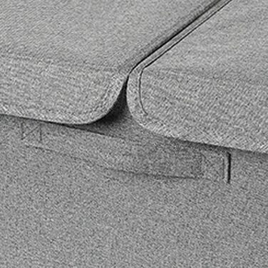 Органайзер для спідньої білизни та шкарпеток, складаний футляр для зберігання товстих шкарпеток та спідньої білизни з подвійною кришкою, роздільники для шкарпеток, бюстгальтерів, краваток, рушників, хакі (темно-сірий)