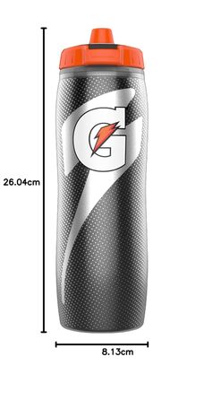 Ізольована пляшка Gatorade, чорна, 850 мл 887 мл чорна