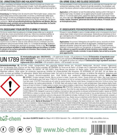 Засіб для видалення каменів сечі EXTRA STRONG - 1000 МЛ - Надзвичайно потужний і висококонцентрований професійний засіб для чищення унітазів - Без зусиль видаляє найстійкіші відкладення та запахи - Зроблено в Німеччині 1) 1000 мл