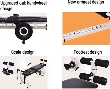 Масажні тракційні столи JHKZUDG, масажне ліжко для шиї та попереку, пристрій для розтягування тягового ліжка шийного відділу хребта, портативний пристрій для розтягування поперекового відділу, шириною 36 см