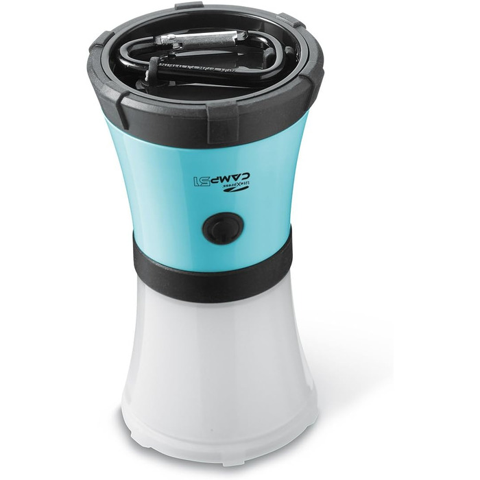 Ліхтар для кемпінгу LiteXpress CAMP 51, плавучий та водонепроникний до 1 м, IPX7, 1 високопродуктивний світлодіод Nichia, до 200 люмен ANSI FL1, пластиковий корпус, синій, LXL91100BB