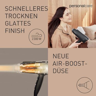 Фен для волосся Panasonic EH-NE85-K825 Fast Dry Serie з іонізацією, 2300 Вт, режимом захисту від перегріву, концентратором та фільтром, що легко очищується, чорний