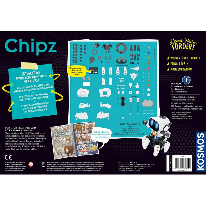 Набір для експериментів KOSMOS 3-in-1 robot toy робот Chipz