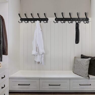 Вішалка Dseap - надміцні гачки для пальто з 5 потрійними гачками, настінна вішалка з нержавіючої сталі, настінні гачки для пальто,