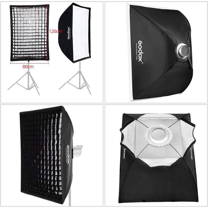 Прямокутний софтбокс Honeycomb Grid Softbox з Bowens для портретної студії Blitz Speedlite Softbox (SB-FW80X120), 80X120