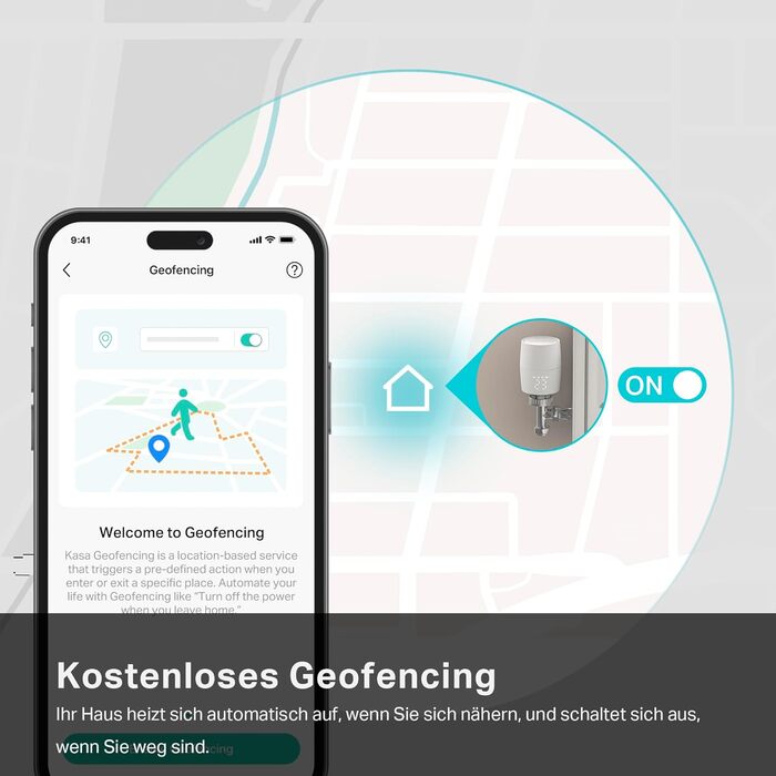 Інтелектуальний радіаторний термостат TP-Link Kasa - стартовий набір Wi-Fi, включаючи 1 термостат і 1 концентратор, контроль опалення (додаток Kasa, геозонування, виявлення відкриття вікна), Matter, Alexa
